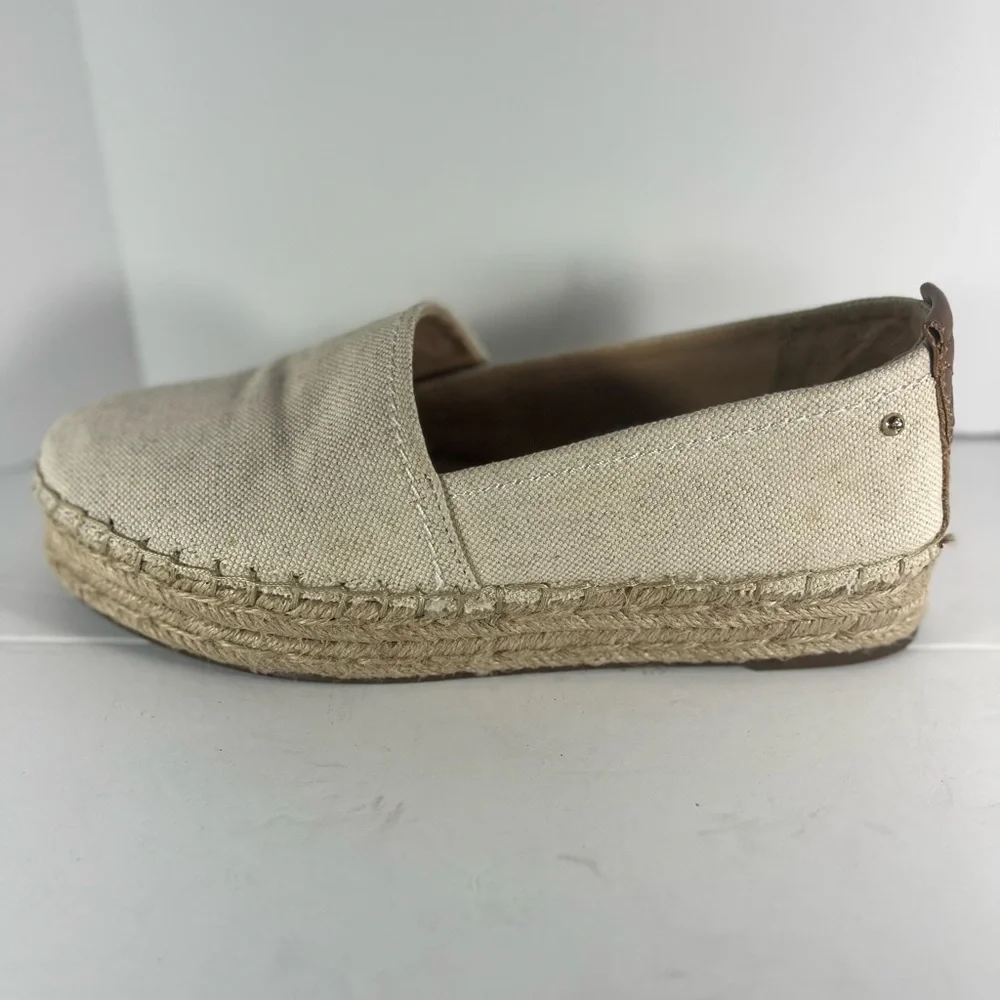 SAM EDELMAN CIRCUS Espadrille Beige Wedge Jute Sandals Size 10